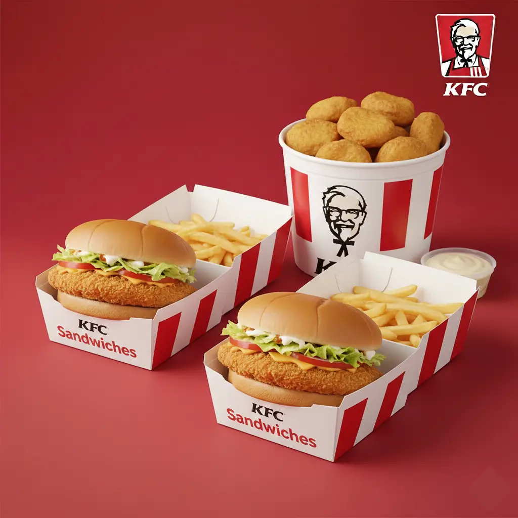 Meal for Two: 2 Sandwiches + 10 pc. Nuggets Meals