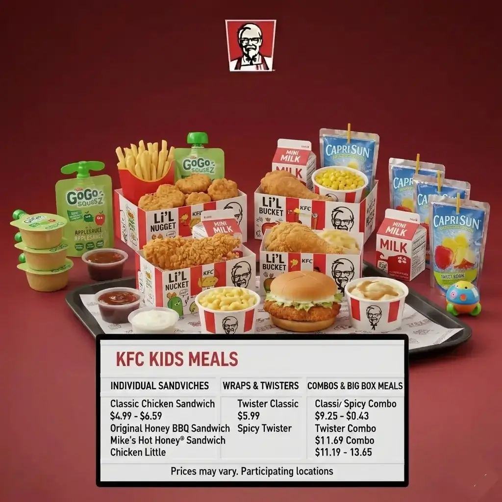 kfc kids menu
